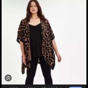 Leopard Print Velvet Kimono
